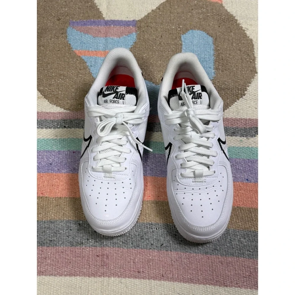 Nike Air Force 1 React Men's Shoes White Black Red DJ5159100 Size 9